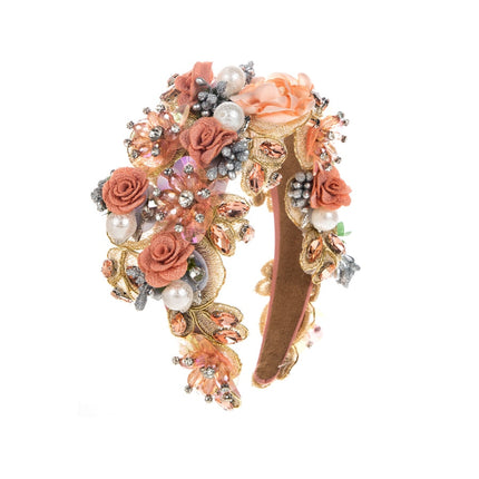 Baroque Rhinestone Pearl Flower