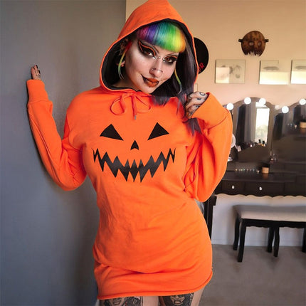 Halloween hooded casual dress
