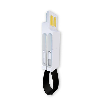 Charging Cable with Keychain USB 3.0 to Type C Micro USB and 8 pin Data Cable for iPhone