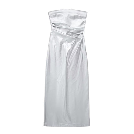 Metallic Luster Dress For Woman