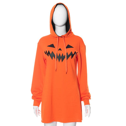 Halloween hooded casual dress