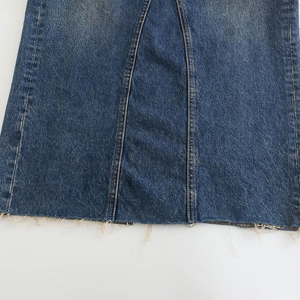 Backless Button Pocket Long Dress For Female