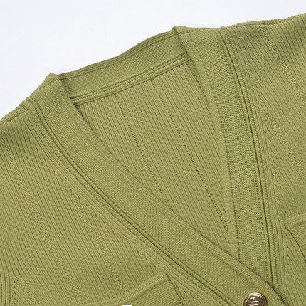 French green knitted dress