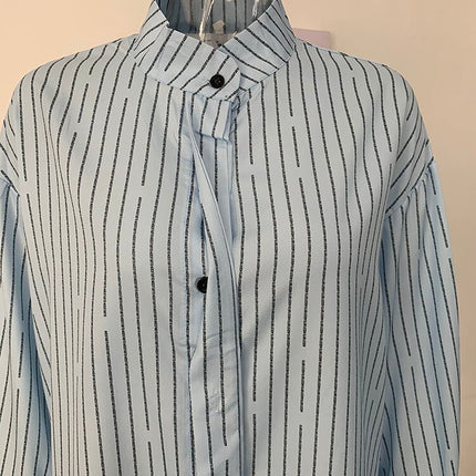 Striped Contrast Color Shirt for Women