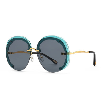 Fashion Rimless Round Sunglasses