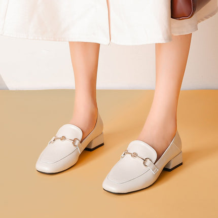 Square Toes Asakuchi Shoes For Women