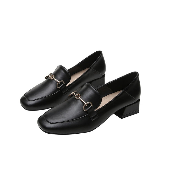 Square Toes Asakuchi Shoes For Women