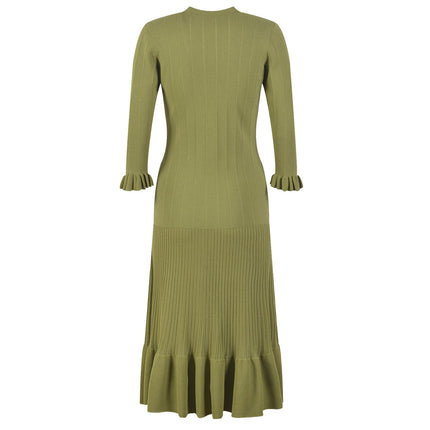 French green knitted dress