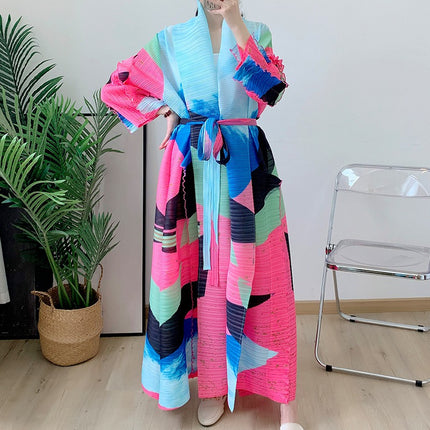 Wooden Ear Edge Pressed Long Skirt