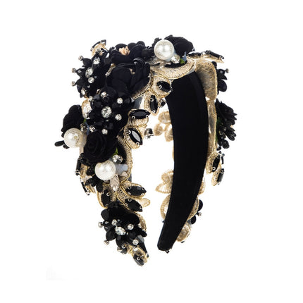 Baroque Rhinestone Pearl Flower
