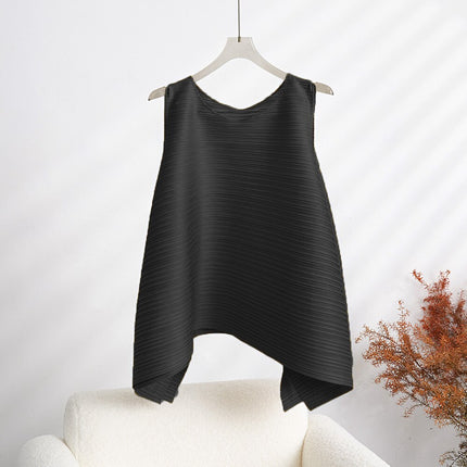 Polyester Fabric Sleeveless T-shirt For Women