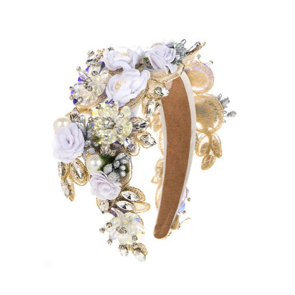 Baroque Rhinestone Pearl Flower