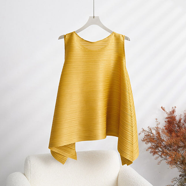 Polyester Fabric Sleeveless T-shirt For Women