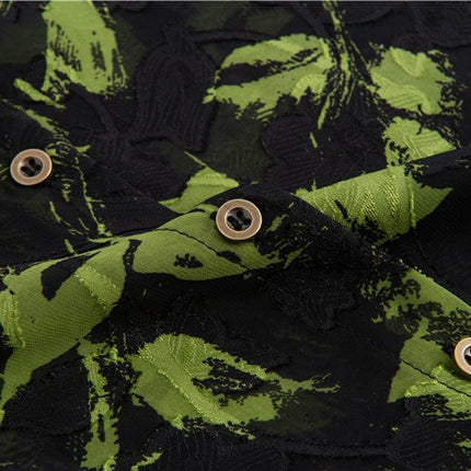 Retro Loose Black Floral Shirt