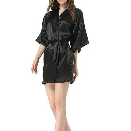 Women's Faux Silk Robe