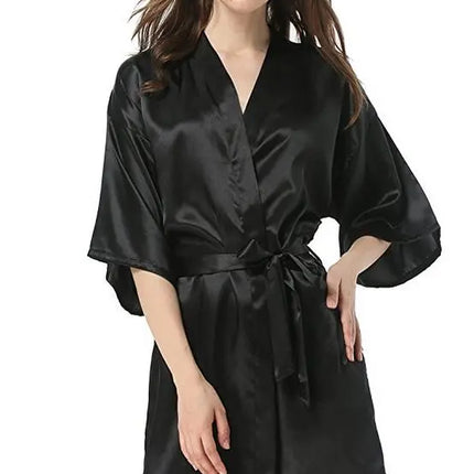 Women's Faux Silk Robe