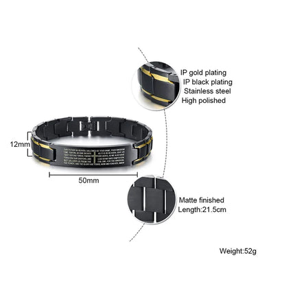 Stainless Multi-Language Christian's Prayer Bracelet