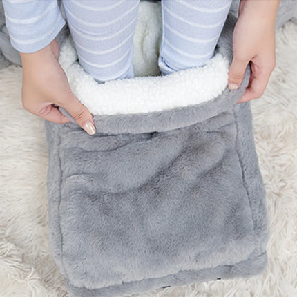 USB Electric Heater Foot Warmer Heated Comfort Fleece Suede Cushion Couple Warm Foot Cover Feet Heating Pads For Home Sleeping