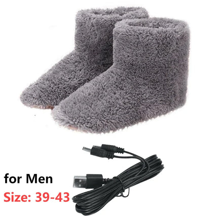 USB Electric Heater Foot Warmer Heated Comfort Fleece Suede Cushion Couple Warm Foot Cover Feet Heating Pads For Home Sleeping