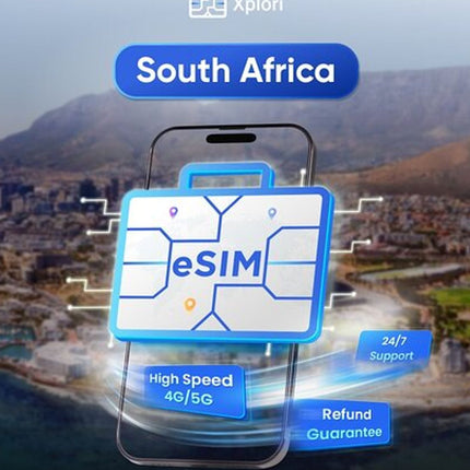 South Africa eSIM 3 to 30 days Up to 20GB of Data