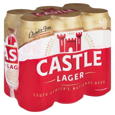 Castle Lager Local Beer 6 x 500ml