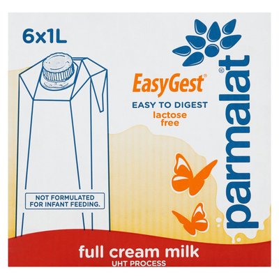 Parmalat EasyGest Lactose Free Full Cream Milk 6 x 1L