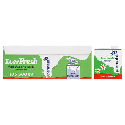Everfresh Full Cream Long Life Milk 10 x 500ml