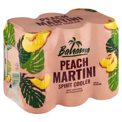 Bahama Peach Martini Spirit Cooler 6 x 440ml
