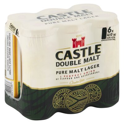 Castle Double Malt Beer 6 x 410ml