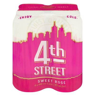 4th Street Sweet Rose Can 4 x 440ml