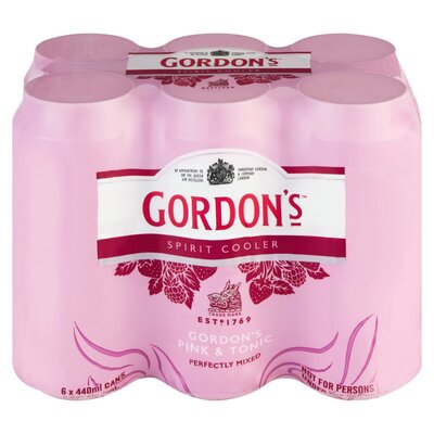 Gordon's Pink & Tonic Spirit Cooler 6 x 440ml